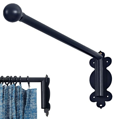 Swing Arm Curtain Rod for Front Door, Curtain Rod Heavy Duty