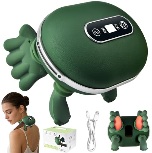 Massagegerät, 4D Nackenmassagegerät mit Wärme, Shiatsu Massagegerät Nacken | Schulter Massagegerät, Nackenmassage Schultermassage Gerät, Entspannt die Muskeln und lindert Müdigkeit, für Zuhause & Büro
