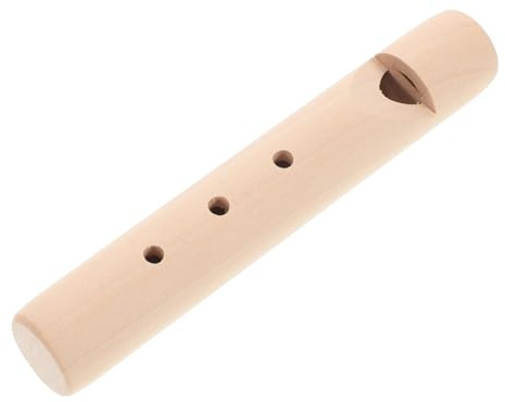 Gatuida Holzflöte Mini DIY Holzpfeife Musikinstrument für Kreatives Malen und Musizieren Sicheres Naturholz Kompakt und Einfach für Kleine Hände