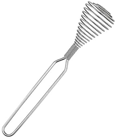 Sirxlevcy 1 Stück Federspiral-Schneebesen-Draht, Schlagsahne-Ei-Schläger, Soßen-Creme-Handmixer, Silberfarbenes Edelstahl-Küchenwerkzeug, Zubehör zum Mischen