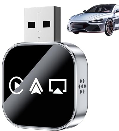 Generico Kabelloser Adapter - Kompaktes Modul 4,35 x 3 x 1 cm | Kabelloser Adapter mit Schnellverbindung, Navigation, Fahren - Plug and Play Mini Update | Pendeln, Büro, Reisen,