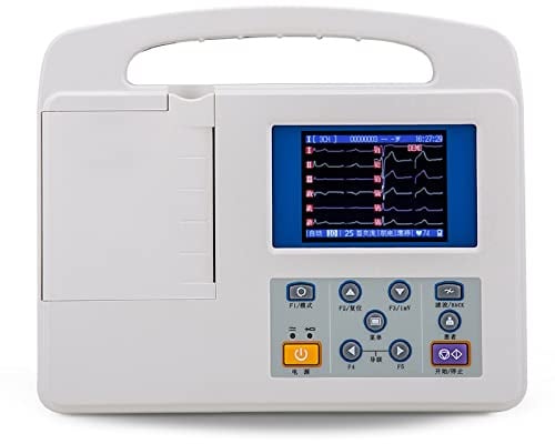 Portable ECG Monitor - Digital EKG Electrocardiograph with Touch Screen and PC Software, 12 Channel Heart Health Monitoring Device