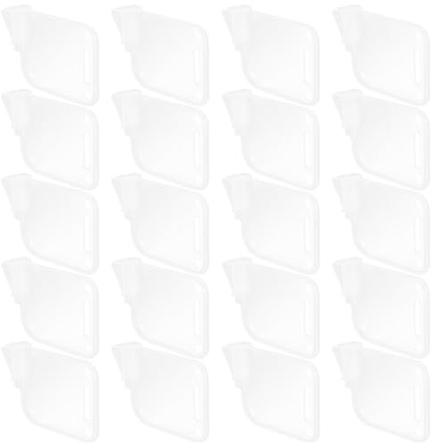 Kisangel 20pcs Plastic Fridge Separator Dividers for Refrigerator Shelves and Door Organizers, Adjustable Refrigerator Partition Boards for Kitchen Storage and Freezer Cabinet Organization