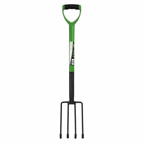 RANRHA Garden Digging Fork with D-Grip Handle, Heavy Duty Steel Spading Fork for Turning Soil, Compost & Harvesting