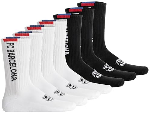 FC Barcelona Unisex Socken, 7er-Pack | Offizielles Lizenzprodukt, Fangeschenk