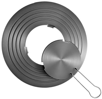 Difusor de Calor, Difusor de Calor Circular, Placa Conductora de Anillo de Cocina de Gas de Aluminio, Placa Difusora de de Inducción con Asa, 26cm, Modelo Desmontable, No Apto para Placas de Ind