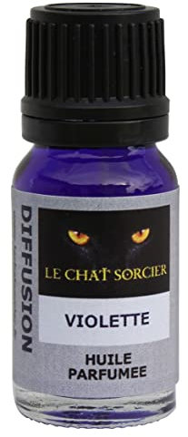 Le Chat Sorcier - Parfum d'Ambiance - Huile Parfumée - Violette (10ml avec compte-gouttes)