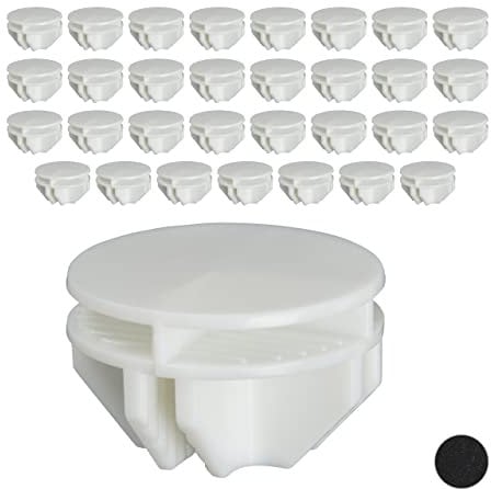 Relaxdays Verbindungsstücke für Steckregalsystem, 40er Pack, Verbinder Steckregal, Ersatz, stabil, Kunststoff, weiß Standard