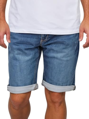 MUSTANG Jeans Shorts Herren Stretch Kurz Regular Fit Chicago Real X Kurze Hosen Sommer Denim Einfarbig Blau w40, Größe:W 40, Farbe:Light Blue (312)