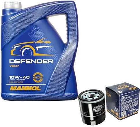 Filter Set Inspektionspaket 5 Liter MANNOL Motoröl Defender 10W-40 API SL/CF SCT Germany Ölfilter