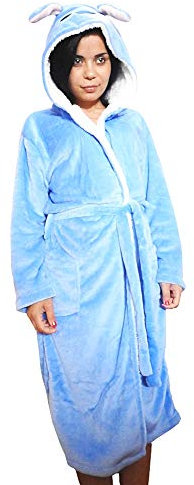 Vestaglia Blue Stitch Unisex con cappuccio Morbido Misura M avvolgente confortevole morbidezza qualitàpremium resistente traspirante elegante calore soffice leggero