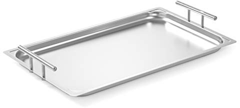 HENDI Serviertablett, mit Griffen, Rechteckig, stapelbar, GN 1/1, 530x325(h)70mm, Edelstahl 18/0