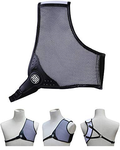 BICASTER Brustschutz für Bogensport RH gepolstert verstellbar (Weiß, M)