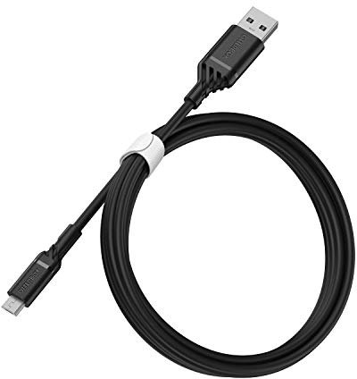 OtterBox Câble Renforcé USB-A vers Micro USB, Câble de Charge pour Smartphone et Tablet, Ultra-Robuste, résiste aux torsions et pliages, 1M, Noir