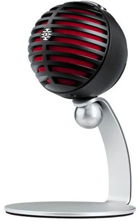 Shure MV5-LTG, Micrófono de Condensador Digital para USB y Lightning, 3 Modos de DSP preprogramados, monitorización de latencia Cero, Jack de Auriculares, Captura de Audio, Calidad 24bit/48Khz, Negro