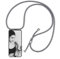 Necklace Case for iPhone 5/ 5S/ iPhone 2016 SE Cover with Neck Strap Phone Chain Case Crossbody Necklace with Cord Transparent Silicone Case with Adjustable Lanyard Case with Strap Cord, Silver