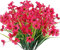 Ruiuzioong Flores Artificiales de Color Violeta para Exteriores, Resistentes a los Rayos UV, 6 Unidades, no se decoloran, Plantas de plástico sintético, decoración del hogar (Rojo Rosa)
