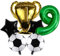 DIWULI Fussball Geburtstag 9 Jahre - Fussball Luftballons