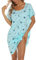 ENJOYNIGHT Nighties for Women Cotton Nightdress Sleep Tee Short Sleeves Print Nightshirt Soft Sleepwear Loungewear (Medium,Star)