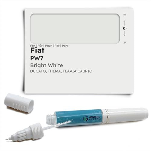 Genuine Colors Penna a vernice BRIGHT WHITE PW7 compatibile/ricambio per Fiat Bianco
