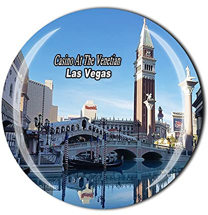 Kühlschrankmagnet Casino at the venezianischen Las Vegas USA Amerika Kristall Tourist Souvenir Geschenk Kollektion Kühlschrank Magnetaufkleber