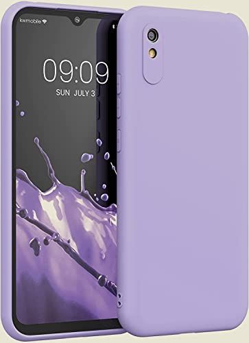 Captor Cover Colorata per Xiaomi Redmi 9A / 9AT, Custodia TPU in Silicone Flessibile Morbida con Microfibra, Protezione di Alta Qualità con Bordo Rialzato per Schermo e Fotocamera (Viola Lilla)