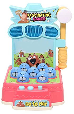 N/S Enfant Jeux Chasse Taupe Mini Jeu Arcade sur Banc de Frappe, Jouets D'activité et de Développement pour Jeu Enfant Cadeau Fille Garçon, Bleu