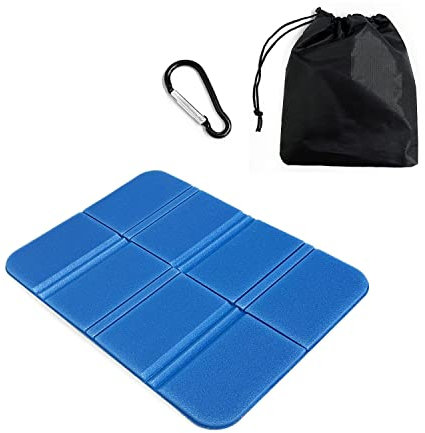1 x feuchtigkeitsbeständiges, faltbares Outdoor-Sitzkissen, tragbare Isolierung, wasserdichte Isolierung, Schaumstoff-Sitzkissen für Camping, Ausflüge, Outdoor, Reisen (blau)