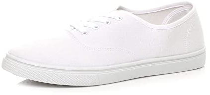 AJVANI Mens Canvas Trainers Plimsoles Plimsolls Shoes lace up Pumps Size