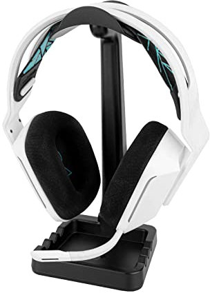 GEEKRIA TPU Headphones Stand for Over-Ear Headphones, Gaming Headset Holder, Desk Display Hanger with Solid Heavy Base Compatible with Sennheiser 202 II, HD598, Sony MDR7506 (Black)