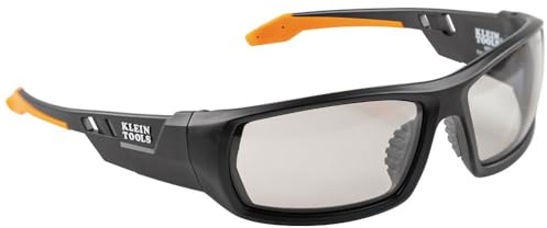 KLEIN TOOLS 60537 Safety Glasses, Professional PPE Protective Eyewear with Full Frame, Scratch Resistant and Anti-Fog, Indoor/Outdoor Lens