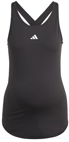 adidas Damen AEROREADY Train Essentials Slim-Fit Tank Top (Maternity), Black/White, XL