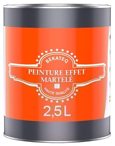 BEKATEQ LS-590 Peinture effet martelé Gris anthracite 2,5L I 3en1: Protection contre la rouille, apprêt & vernis pour intérieur et extérieur I Peinture de protection pour métaux ferreux et non ferreux
