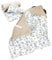 TupTam 2er Set Baby Decken Einschlagdecke 85x85 cm für Autositz Babyschale Babydecke Wiegendecke Minky Baumwolle, Farbe: Rehlein/Bären/Beige/Hellbraun, Größe: Frühling/Sommer - 85 cm x 85 cm