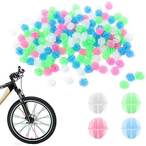 Keboyoe 180 Stücke Reflektierende Speichenperlen Fahrrad Kinder, Speichenklicker Fahrrad Kinder, Speichenclips Fahrrad, Speichenperlen Fahrrad Für Junge, Mädchen