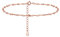 Loutade Silver Anklets for Women, 925 Sterling Silver Ankle Bracelet, 9.8 Inch Adjustable Beach Barefoot Foot Chain, Summer Holiday Rose Gold Ankle Chain, Women's Shell Anklet Beach Jewellery for Girl