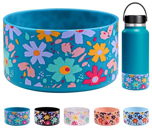 HEYSKAY Protective Flask Silicone Boot 12-24oz for Hydro Flask Water Bottle Bottom Cover Base, and Compatible with Stanley, Yeti, Simple Modern and Other Water Bottle with 2.85inch Bottom Diameter