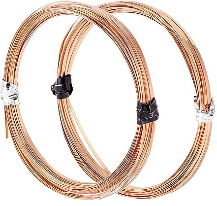 BENECREAT 12 m Flacher Kupferdraht, 1 mm Breiter Schmuckherstellungsdraht Kupfer-Schmuckdraht Flacher Lünettendraht Für DIY-Schmuckverkleidung
