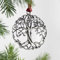 2023 Weihnachtsschmuck aus massivem Zinn, Zwerg, Weihnachtsbaum, Schneemann, Ornamente, DIY, Basteln, hängende Dekoration für Zuhause, Party (Weltbaum)