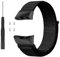 Bracelet en nylon compatible avec Garmin Forerunner 45/45S - Bracelet de rechange pour montre connectée Garmin Swim 2 - Accessoire de remplacement - Connecteurs métalliques (noir)