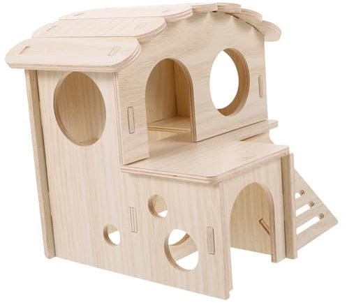 DOITOOL 1pc Environment-friendly Pet Hamster Attic Nest Creative Climbing Design for Pets Hamster House for Fun Exploration and Double-layer Structure