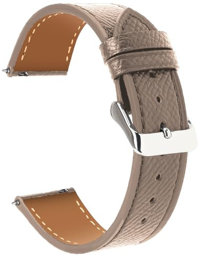 Niziruoup Uhrenarmband Leder 12mm 14mm 16mm 18mm 20mm 22mm Schnellverschluß Echtem Lederarmband Eleganten Textured Top Grain Leder Epsom Stil Armband Ersatzbänder Damen Herren
