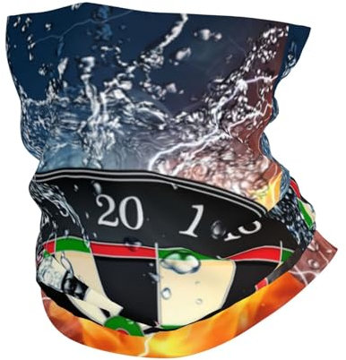 FUkker UV-Halsmanschette, Stirnband, Halswärmer, Gesichtsbedeckung, Schlauch, Halbgesichtsmaske, Schal, Sturmhaube,Dartscheiben-Ziel-Eisfeuer