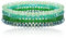 Damen Kristall Perlen Armband, Mehrschichtiges Buntes Perlenarmband, Armband Grün, Bunte Armbänder Damen, Boho Danksagungsgeschenk für Damen, Partner Freundschaftsarmband, 7 Zoll Passform (Grün)