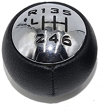 Pomo Palanca Cambios para Fiat para Scudo 2 II 2007-2016 Selector Marchas Manual Perilla Palanca Cambios Coche Palanca Cambio Caja Cambios Palanca Cambios Cuero Pomo De Cambio(6 Speed)