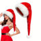 Wffeila Weihnachtsmützen Erwachsene Blau Plüsch Nikolausmützen Weihnachtsmannmützen Dicker Fellrand,Santa Hat Adult Santa Clause Mütze für Weihnachtsfeier (Red)