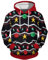 Männliches - Winter-Weihnachts-Kapuzen-Langarm-Sweatshirt, lustig interessant, All-Print-Taschen-Top Herren Pullover Dick Sweatshirt Kurz