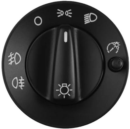 Hauptlichtschalter Scheinwerfer Kompatibel Mit Skoda Für Octavia I 1U 1996 1997 1998 1999 2000 2001 2002 2003 2004 Auto-Scheinwerfer-Steuerschalter-Taste Nebelscheinwerfer-Schalterknopf 1U0941531A