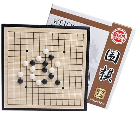 Magnetisches Go-Spiel-Set mit 298 magnetischen Steinen, tragbares, wasserdichtes Faltbrett, feuchtigkeitsbeständig, inklusive Aufbewahrungsschale, Anfängerfreundlich (Medium, 50,8 x 50,8 cm)