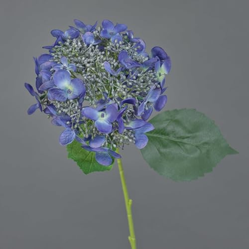 artplants.de Künstliche Hortensie CALESA, dunkelblau, 50cm | Kunstblume Hortensie